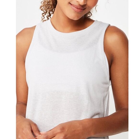 Cotton On Body Womens Sleeveless Active Curve Hem Tank Top Gray L grey marle - Picture 4 of 7